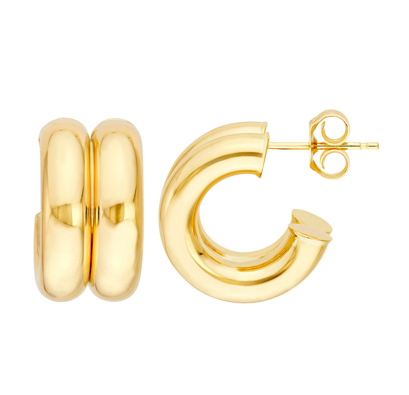 DOUBLE HOOP EARRINGS