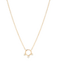 3 PRONG DIAMOND CIRCLE NECKLACE