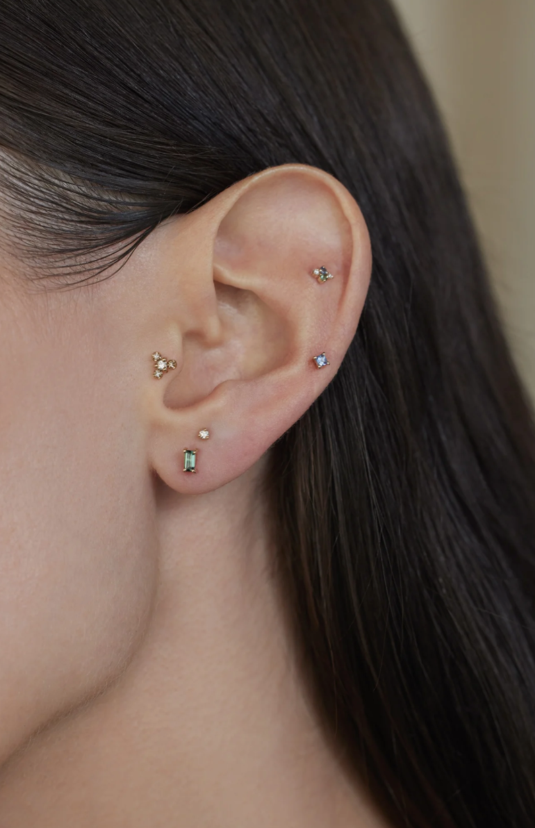 LAGOON TOURMALINE BAGUETTE EARRINGS