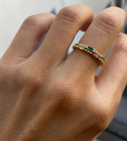 GOLD MARQUISE BEADED BAND