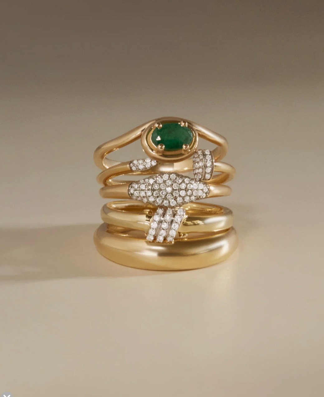 FINE SPARKLE MINI SIGNET RING