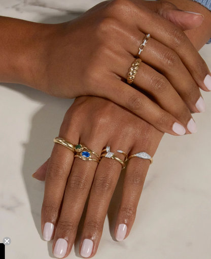 TWINKLING TWINE PAVÉ DUO RING