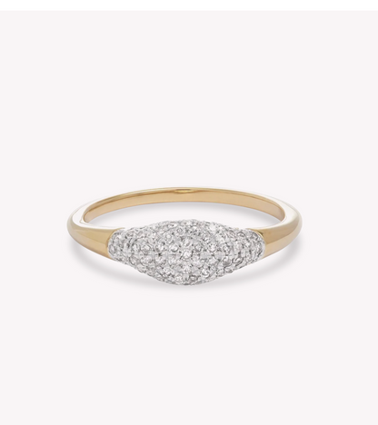 FINE SPARKLE MINI SIGNET RING