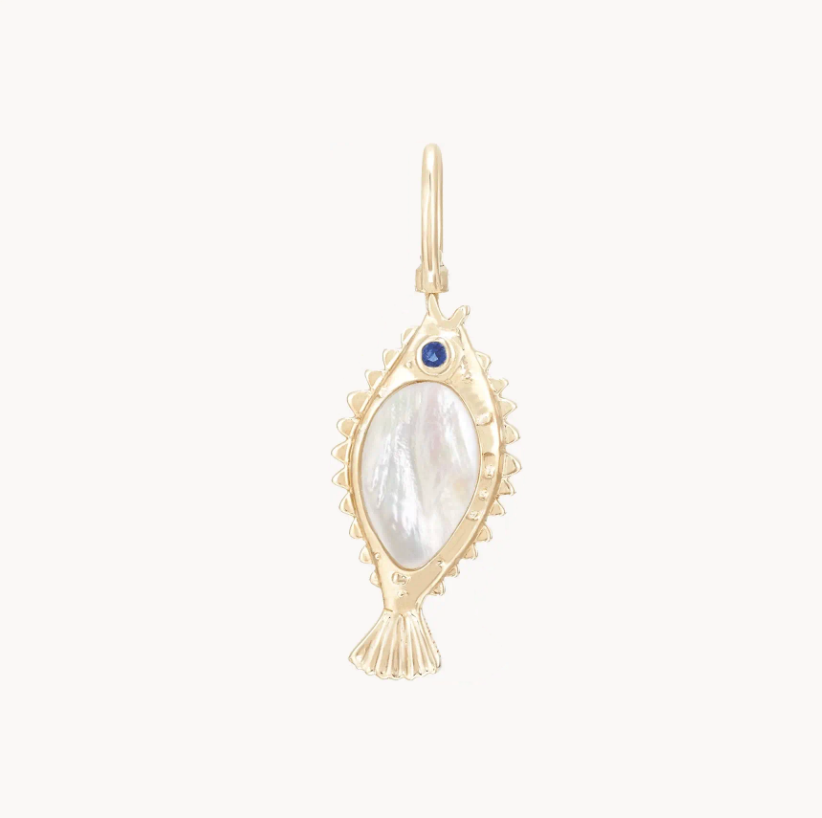 POISSON de LIBERTÉ MOTHER OF PEARL FISH CHARM