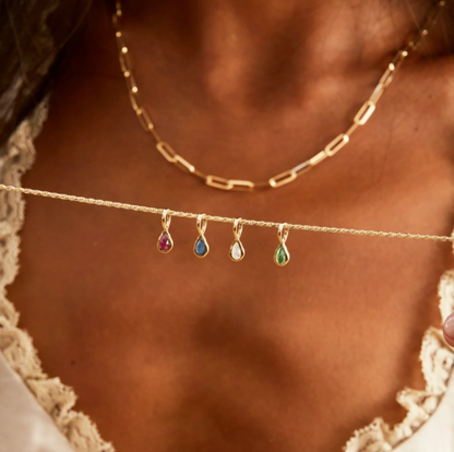 PEAR MOOD BIRTHSTONE PENDANT