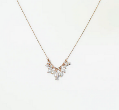 SHADOW DIAMOND &amp; PEARL NECKLACE