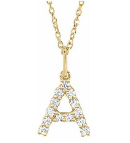 DIAMOND INITIAL NECKLACE