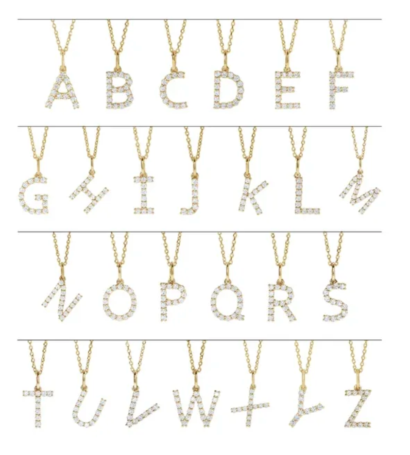 DIAMOND INITIAL NECKLACE