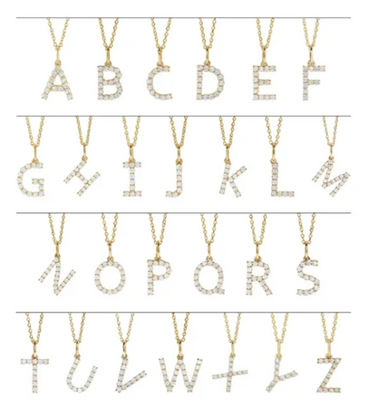 DIAMOND INITIAL NECKLACE