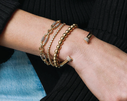14KT GOLD BALL BEADED BRACELET