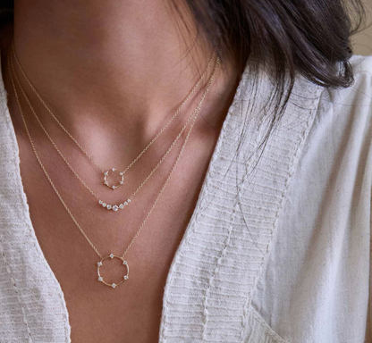 Dash Diamond Circle Necklace by Zoë Chicco, another view