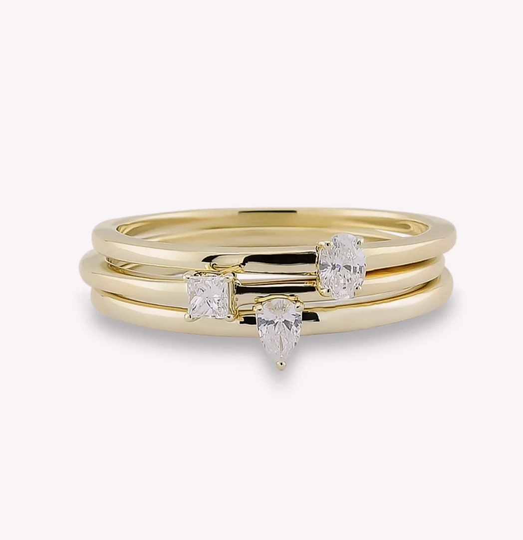FANCY DIAMOND STACKING RING