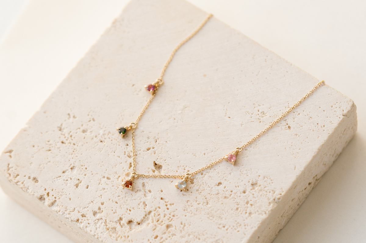 WILDFLOWER TOURMALINE PETALS NECKLACE