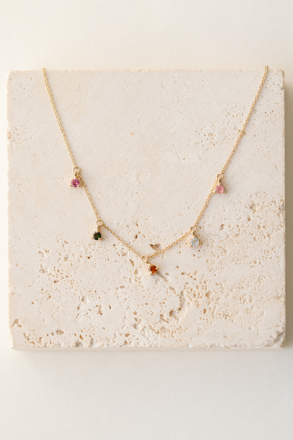 WILDFLOWER TOURMALINE PETALS NECKLACE