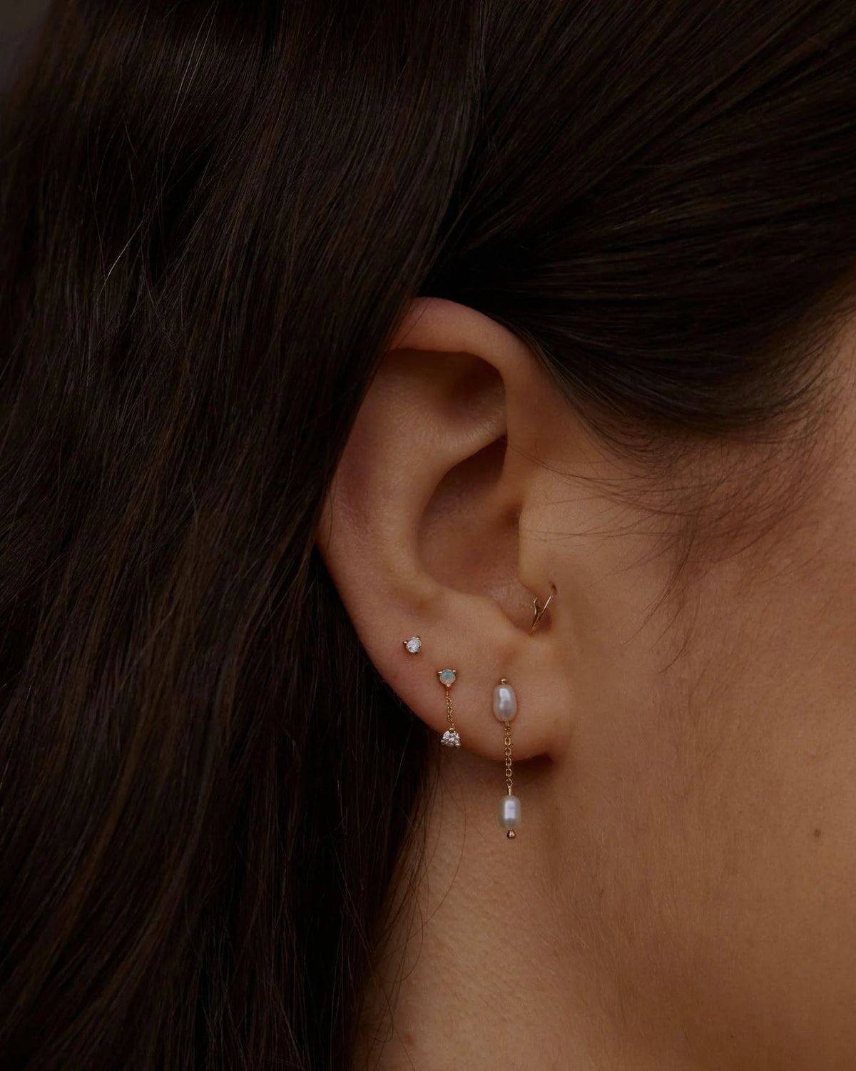 Pearl Shower Earrings by WWAKE, additional view 2