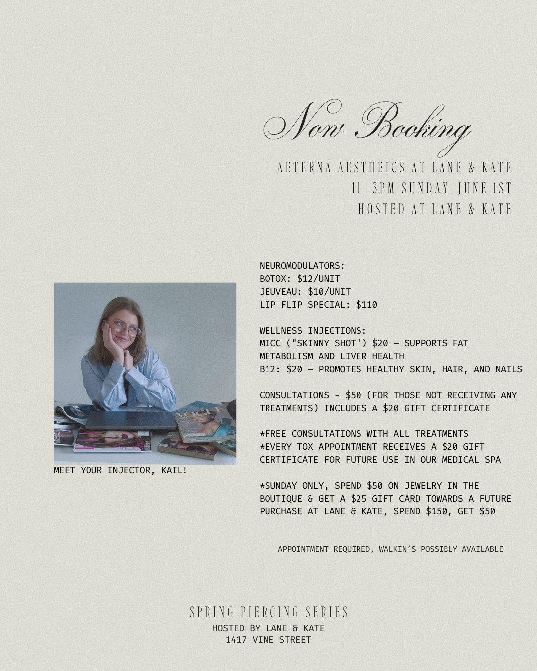 AETERNA AESTHETICS BOOKING