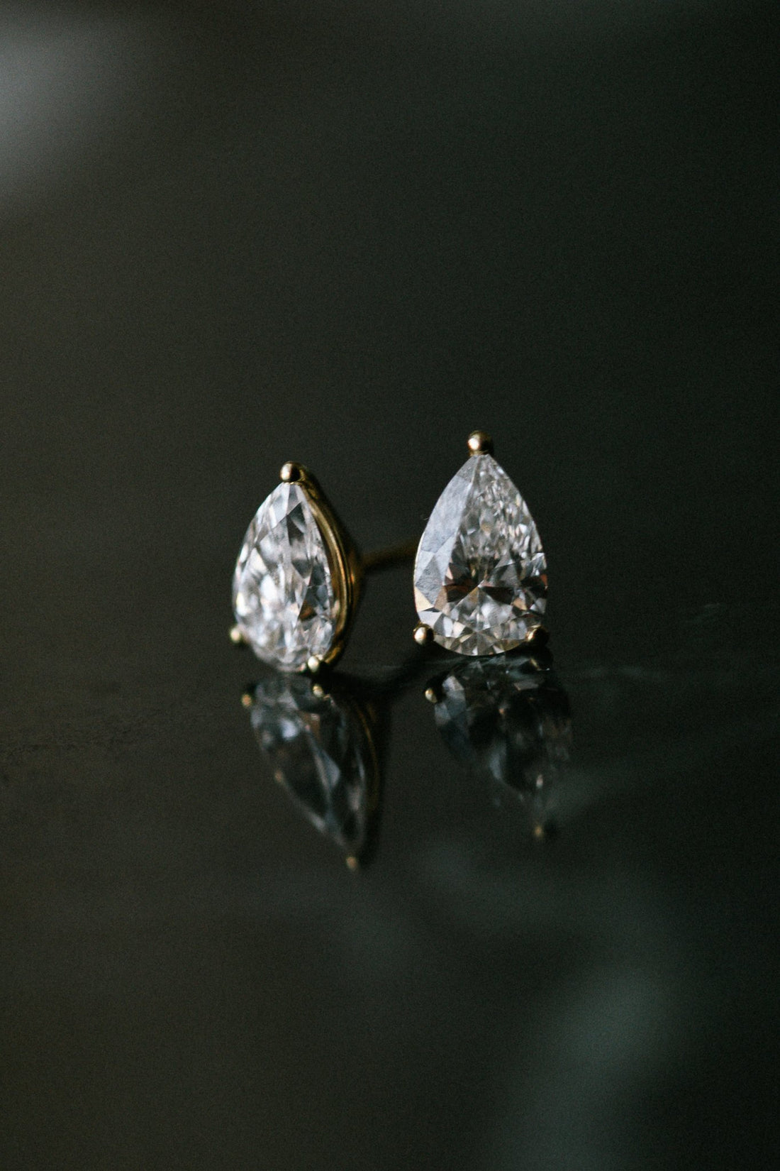 Pear Promise Studs worn