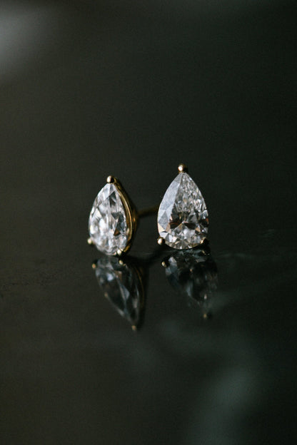 Pear Promise Studs worn
