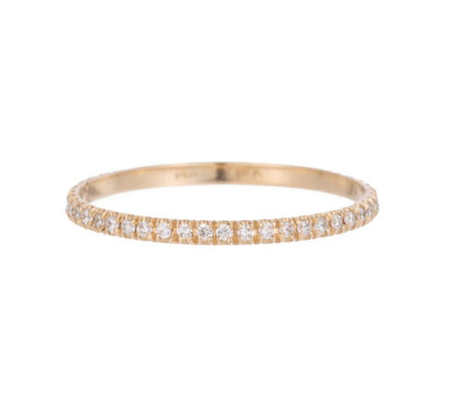 Diamond 3/4 Sparkle Band, pave diamond band in 14kt yellow gold, product view 1
