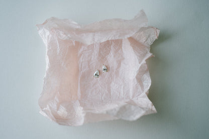 Lane &amp; Kate Pear Promise Studs with lab grown pear diamonds in 14kt yellow gold