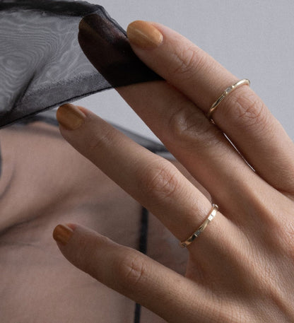 Diamond Baguette Accent Ring with a single baguette diamond in 14kt yellow gold, product view 3