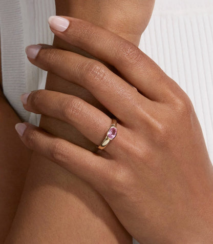 Magenta Gallant Ring worn