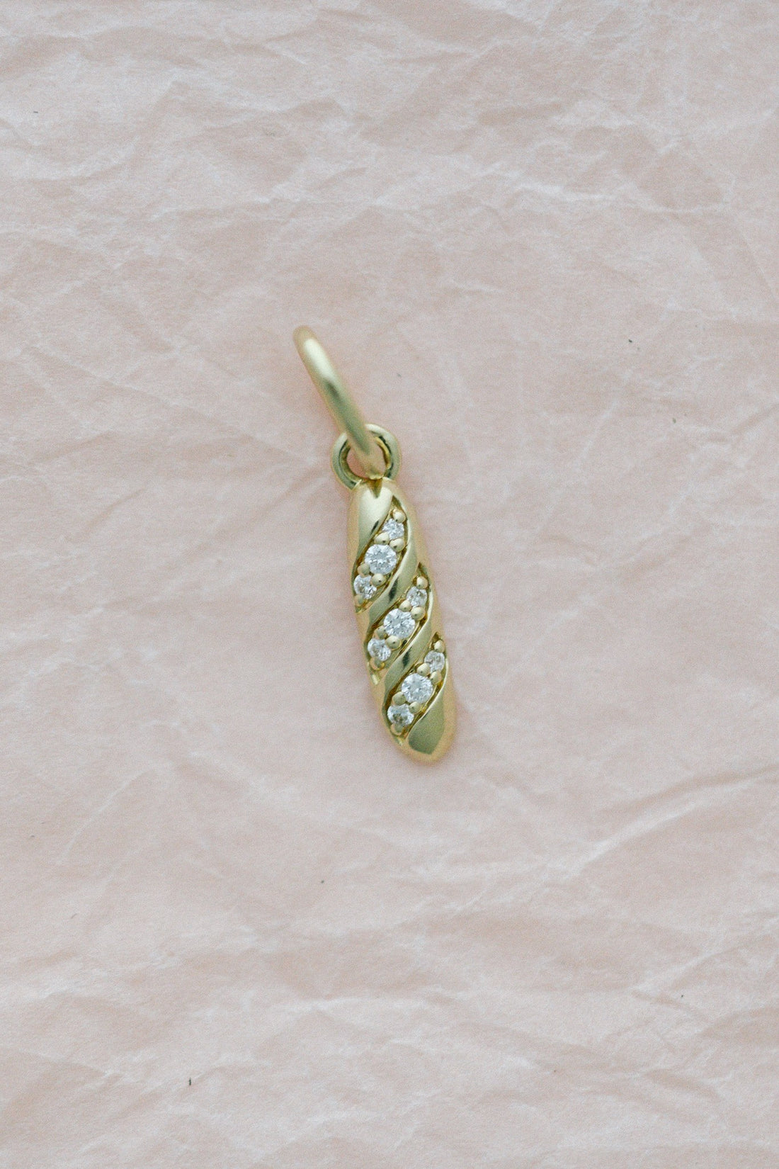Stone &amp; Strand Diamond Baguette Charm in 14kt yellow gold