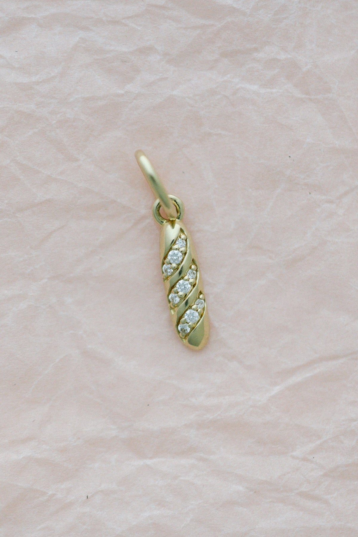 Stone &amp; Strand Diamond Baguette Charm in 14kt yellow gold