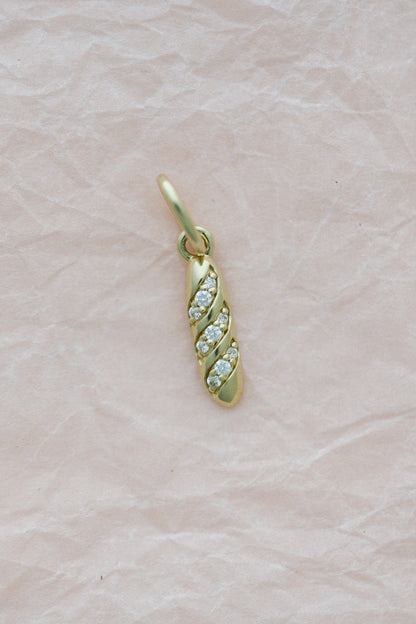 Stone &amp; Strand Diamond Baguette Charm in 14kt yellow gold
