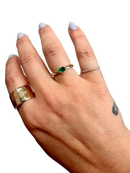 EMERALD CHUBBY RING