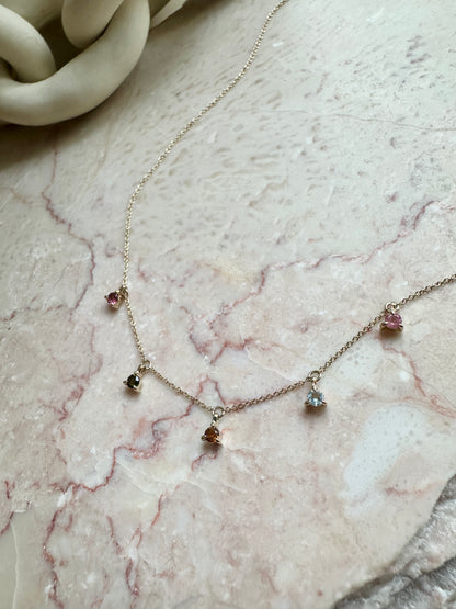 WILDFLOWER TOURMALINE PETALS NECKLACE