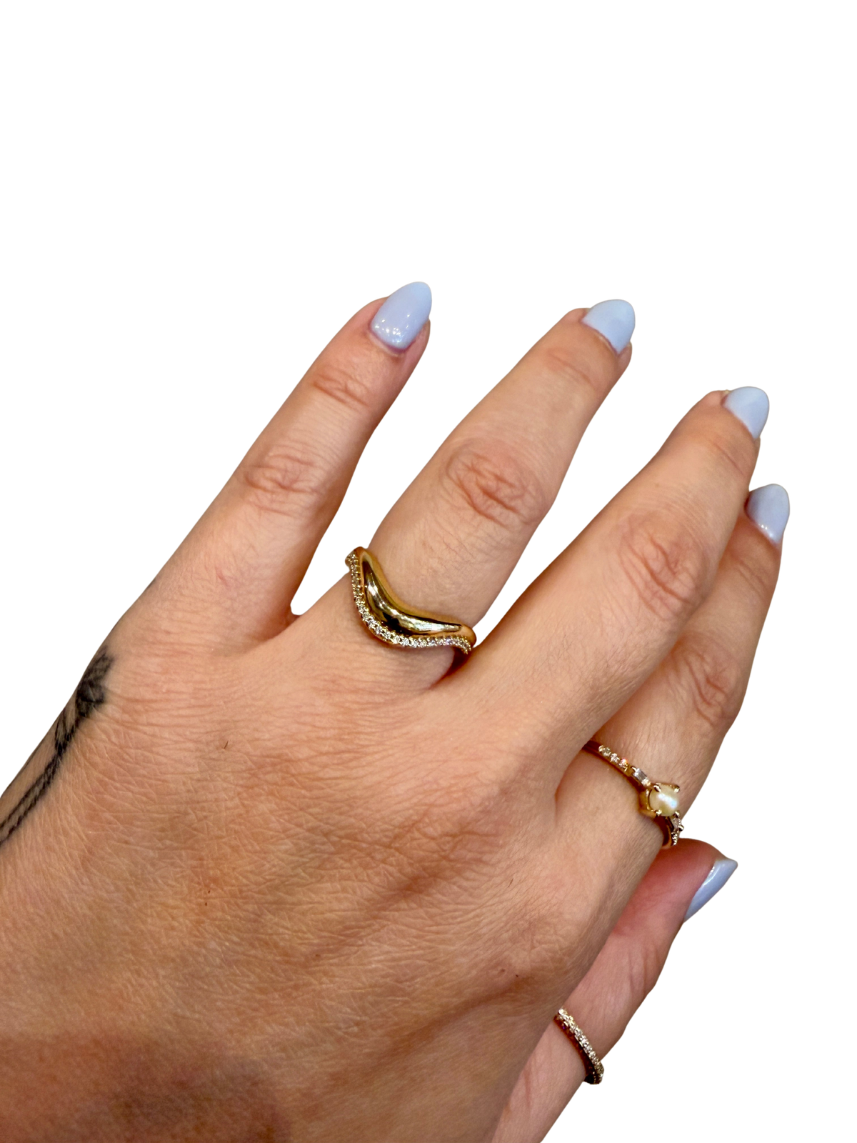 PAVE DIAMOND EMBRACE WEDDING BAND