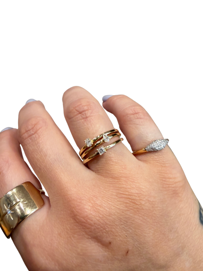 Fine Sparkle Mini Signet Ring by Stone &amp; Strand, another view