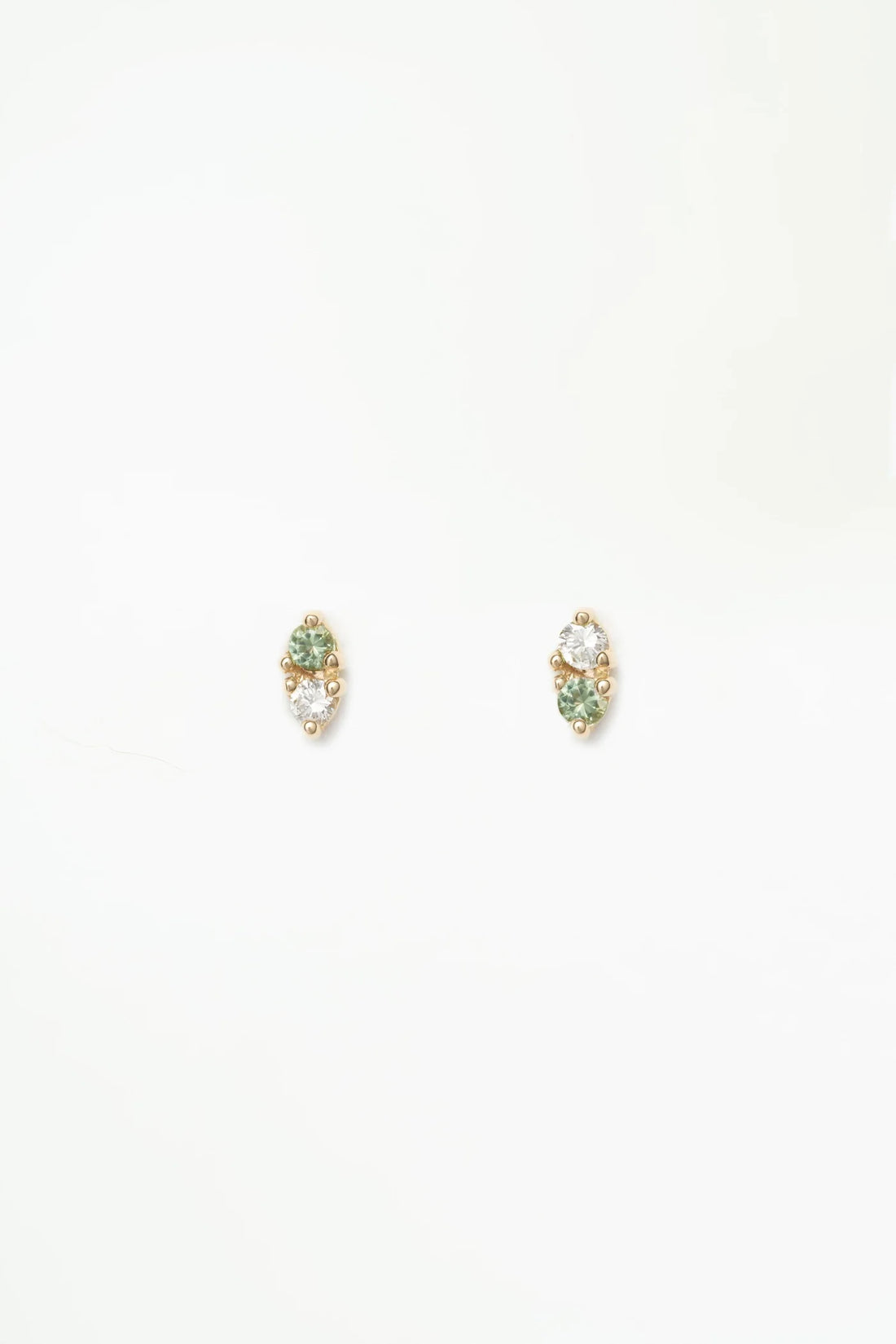 TWO STEP TOURMALINE & DIAMOND EARRINGS