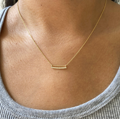 DIAMOND BAR NECKLACE