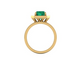 4kt Emerald Gala Engagement Ring