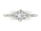 14kt Marquise Diamond Trails Engagement Ring