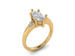 14kt Pear Diamond Trails Engagement Ring