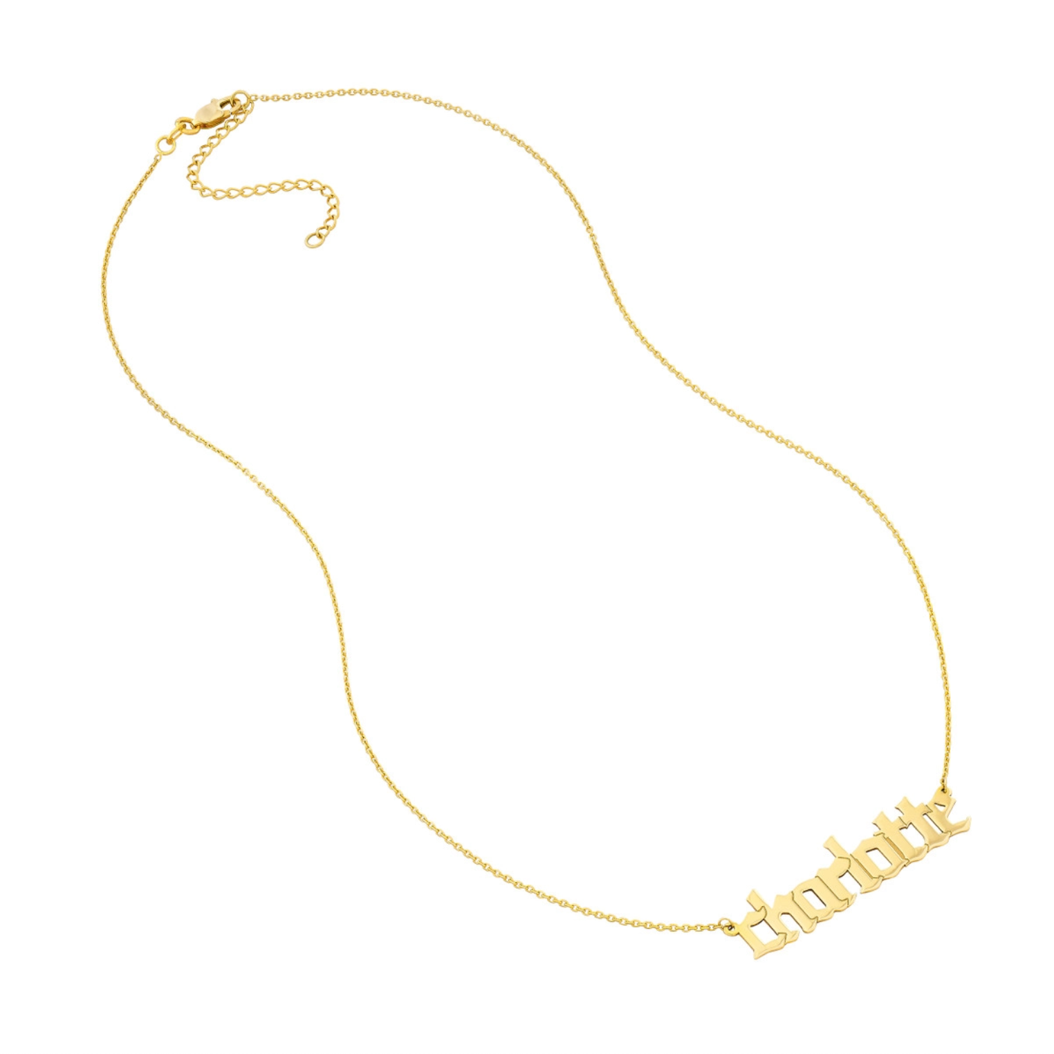 GOTHIC NAMEPLATE &quot;BABE&quot; NECKLACE