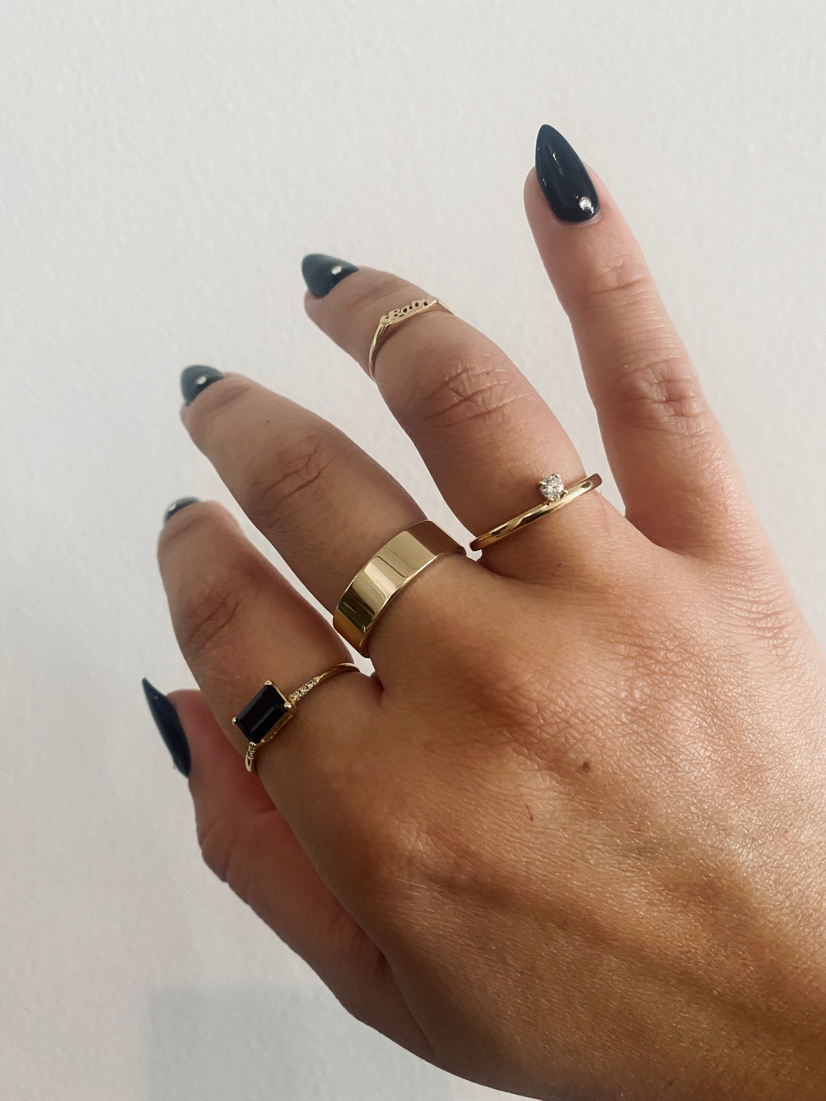Classic Cigar Wedding Band by Lane &amp; Kate, 6mm flat cigar 14kt yellow gold band