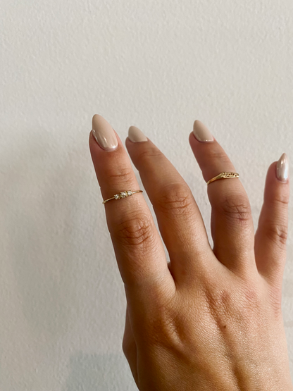 PEARL &amp; TWO DIAMOND RING